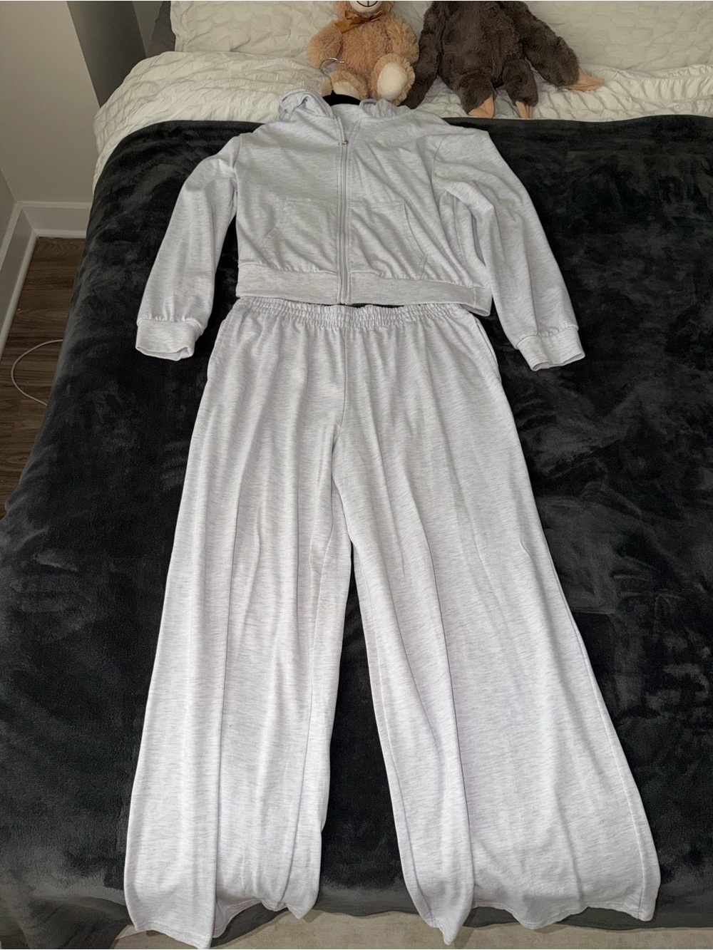 Light Gray Two-Piece Lounge Set
